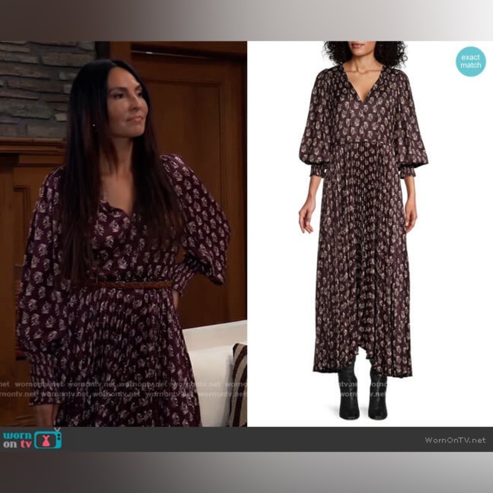 NWT Rebecca Taylor Zia Fleur Pleated Maxi Dress - Picture 16 of 16